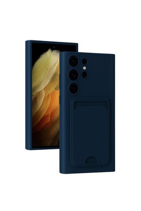 Evimdeyokyok Samsung Galaxy S24 Ultra Kılıf Kelvin Kartvizitli Silikon - Lacivert