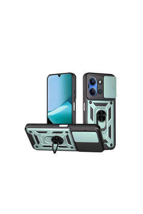 Evi̇mdeyokyok Xi̇aomi̇ Redmi̇ 15C 4G Pars Lens Yüzüklü Si̇li̇kon - Yeşi̇l