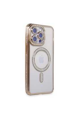Evimdeyokyok Apple İphone 15 Pro Max Kılıf Joke Simli Magneticsafe Kılıf - Gold