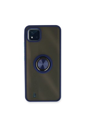Evimdeyokyok Realme C11 2021 Kılıf Montreal Yüzüklü Silikon Kapak - Lacivert