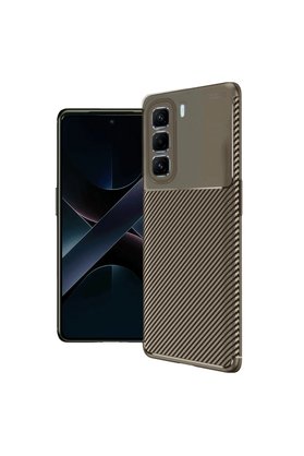 Evimdeyokyok İnfinix Hot 50 Pro Plus 4G Auto Focus Karbon Kapak - Kahverengi