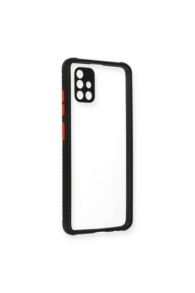 Evimdeyokyok Samsung Galaxy A71 Kılıf Miami Şeffaf Silikon - Siyah