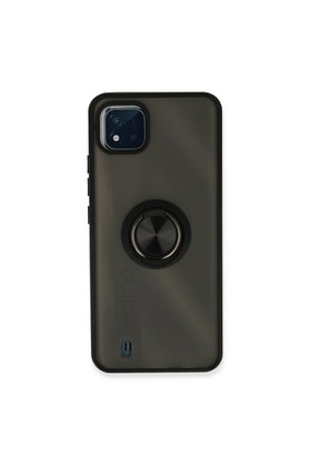 Evimdeyokyok Realme C11 2021 Kılıf Montreal Yüzüklü Silikon Kapak - Siyah