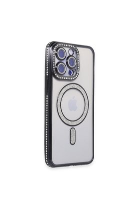 Evimdeyokyok Apple İphone 15 Pro Kılıf Joke Simli Magneticsafe Kılıf - Siyah