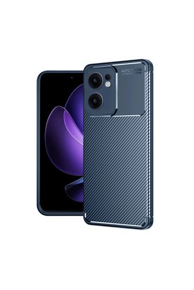 Evimdeyokyok Oppo Reno 13F Kılıf Auto Focus Karbon Kapak - Lacivert