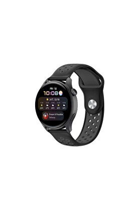 Evi̇mdeyokyok Watch 22Mm Spor Deli̇kli̇ Kordon - Si̇yah-Füme