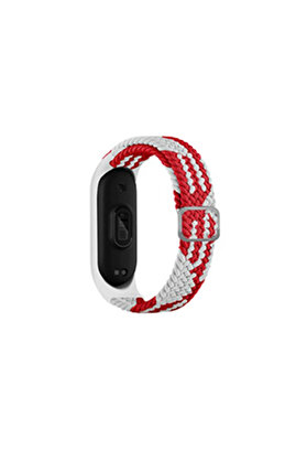Evi̇mdeyokyok Xi̇aomi̇ Mi̇ Band 6 Kordon - Beyaz-Kırmızı