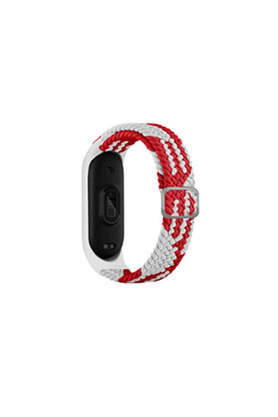 Evi̇mdeyokyok Xi̇aomi̇ Mi̇ Band 7 Kordon - Beyaz-Kırmızı