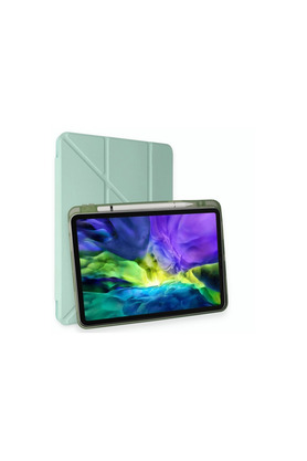 Farouki Apple İpad Air 4 10.9 Kılıf Kalemlikli Mars Tablet Kılıfı - Açık Yeşil