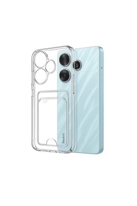 Evimdeyokyok Xiaomi Redmi 13 4G Kılıf Kart Şeffaf Silikon - Şeffaf