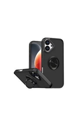 Evimdeyokyok Apple İphone 17 Montreal Yüzüklü Silikon Kapak - Siyah