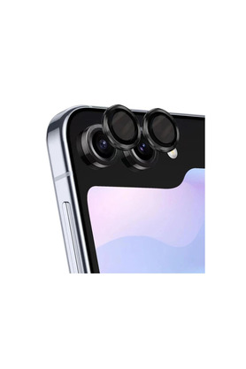 Evi̇mdeyokyok Samsung Galaxy Z Fli̇p 5 Valdez Metal Kamera Lens - Si̇yah