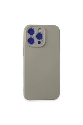 Evimdeyokyok Apple İphone 15 Pro Max Kılıf Nano İçi Kadife Silikon - Titan Gri