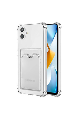 Evimdeyokyok Samsung Galaxy A05 Kılıf Kart Şeffaf Silikon - Şeffaf