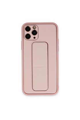 Evimdeyokyok Apple İphone 11 Pro Kılıf Coco Deri Standlı Kapak - Pembe