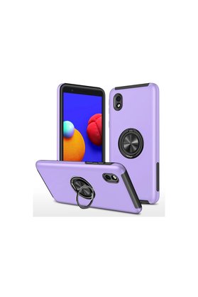 Evimdeyokyok Samsung Galaxy A01 Core Kılıf Elit Yüzüklü Kapak - Mor