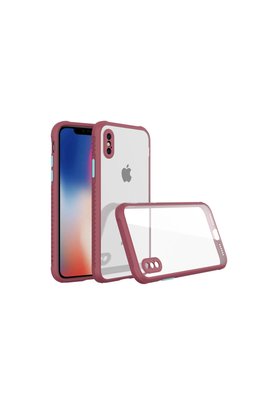 Evimdeyokyok Apple İphone Xs Max Kılıf Miami Şeffaf Silikon - Fuşya