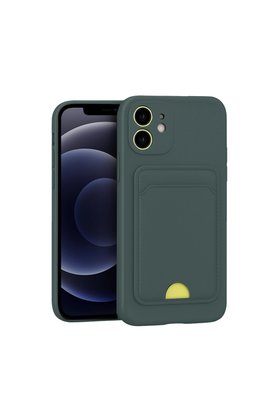 Evimdeyokyok Apple İphone 11 Kılıf Kelvin Kartvizitli Silikon - Koyu Yeşil