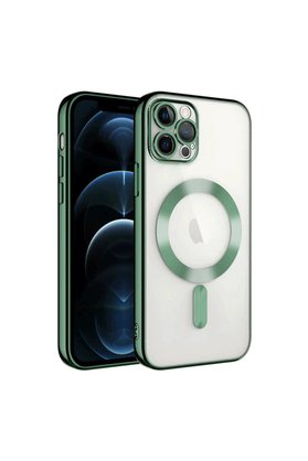 Evimdeyokyok Apple İphone 14 Pro Max Kılıf Kross Magneticsafe Kapak - Koyu Yeşil