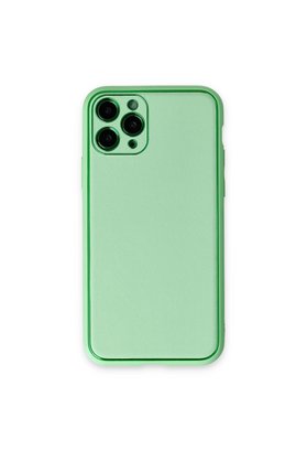Evimdeyokyok Apple İphone 11 Pro Kılıf Coco Deri Silikon Kapak - Açık Yeşil