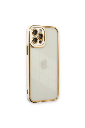 Evimdeyokyok Apple İphone 12 Pro Kılıf Liva Lens Silikon - Beyaz