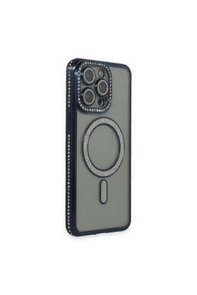 Evimdeyokyok Apple İphone 14 Pro Kılıf Joke Simli Magneticsafe Kılıf - Lacivert
