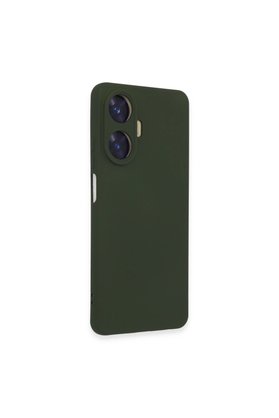 Evimdeyokyok Realme C55 Kılıf Nano İçi Kadife Silikon - Koyu Yeşil