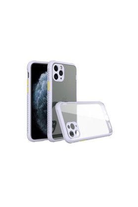 Evimdeyokyok Apple İphone 11 Pro Max Kılıf Miami Şeffaf Silikon - Lila