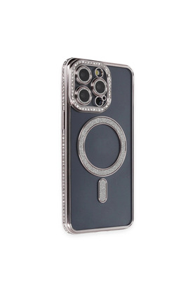 Evimdeyokyok Apple İphone 14 Pro Kılıf Joke Simli Magneticsafe Kılıf - Gri