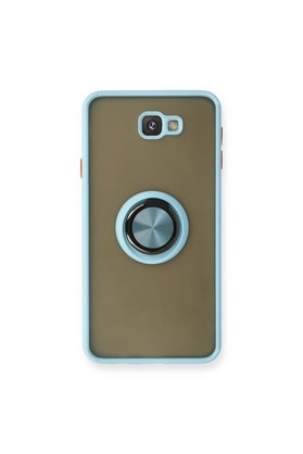 Evimdeyokyok Samsung Galaxy J7 Prime Kılıf Montreal Yüzüklü Silikon Kapak - Buz Mavi