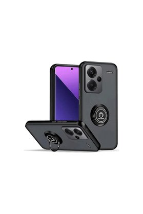 Evimdeyokyok Xiaomi Redmi Note 13 Pro Plus Kılıf Montreal Yüzüklü Silikon Kapak - Siyah