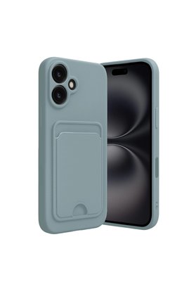 Evimdeyokyok Apple İphone 16 Kılıf Kelvin Kartvizitli Silikon - Açık Yeşil