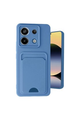 Evimdeyokyok Xiaomi Redmi Note 13 Pro 5G Kılıf Kelvin Kartvizitli Silikon - Mavi