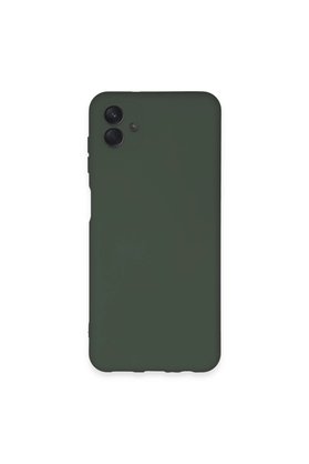 Evimdeyokyok Samsung Galaxy A04E Kılıf Nano İçi Kadife Silikon - Koyu Yeşil