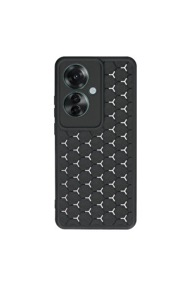 Evimdeyokyok Oppo Reno 11F Kılıf Petek Silikon Kapak - Siyah