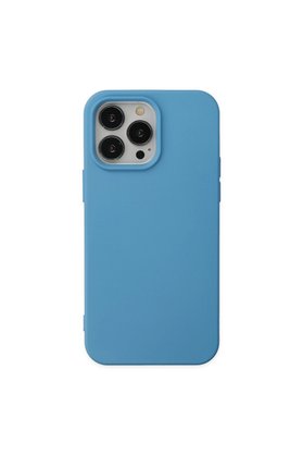 Evimdeyokyok Apple İphone 14 Pro Kılıf Nano İçi Kadife Silikon - Mavi