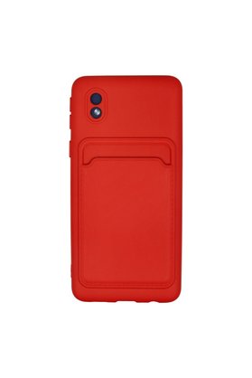 Evimdeyokyok Samsung Galaxy A01 Core Kılıf Kelvin Kartvizitli Silikon - Kırmızı