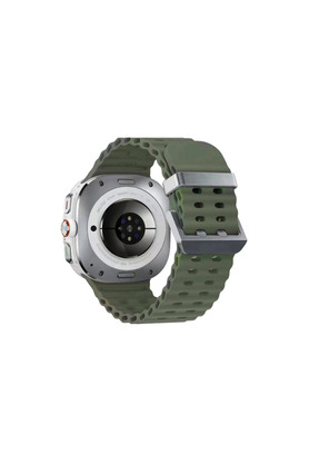 Evi̇mdeyokyok Watch 7 Ultra Kr417 Rug Si̇li̇kon Kordon - Koyu Yeşi̇l