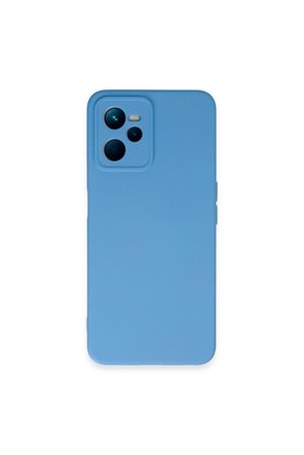 Evimdeyokyok Realme C35 Kılıf Nano İçi Kadife Silikon - Mavi