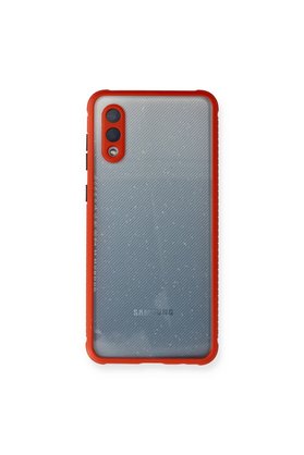Evimdeyokyok Samsung Galaxy A02 Kılıf Miami Şeffaf Silikon - Kırmızı