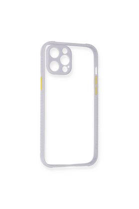 Evimdeyokyok Apple İphone 12 Pro Max Kılıf Miami Şeffaf Silikon - Lila