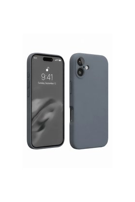 Evimdeyokyok Apple İphone 16 Plus Kılıf Nano İçi Kadife Silikon - Gri