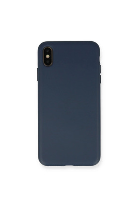 Evimdeyokyok Apple İphone Xs Max Kılıf Nano İçi Kadife Silikon - Lacivert