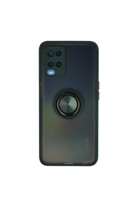 Evimdeyokyok Oppo A54 4G Kılıf Montreal Yüzüklü Silikon Kapak - Yeşil