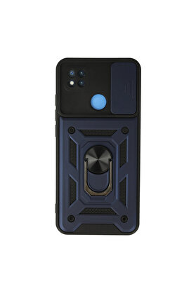 Evi̇mdeyokyok Xi̇aomi̇ Redmi̇ 9C Kılıf Pars Lens Yüzüklü Si̇li̇kon - Laci̇vert