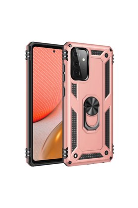 Evimdeyokyok Samsung Galaxy A72 Kılıf Sofya Yüzüklü Silikon Kapak - Rose