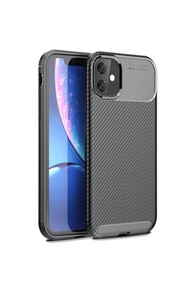 Evimdeyokyok Apple İphone 11 Kılıf Auto Focus Karbon Kapak - Siyah