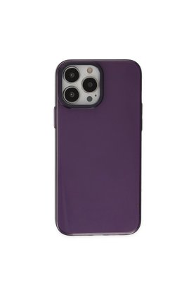 Evimdeyokyok Apple İphone 13 Pro Max Kılıf Anka Pc Sert Metal Kapak - Mor