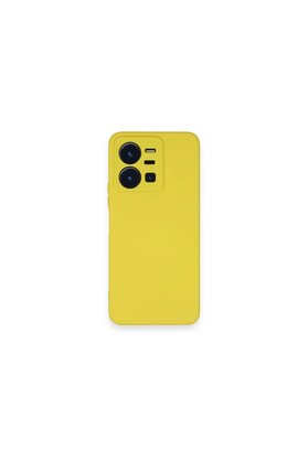 Evimdeyokyok Vivo Y35 Kılıf Nano İçi Kadife Silikon - Sarı