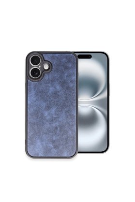 Evimdeyokyok Apple İphone 16 Plus Kılıf Aras Deri Kapak - Lacivert